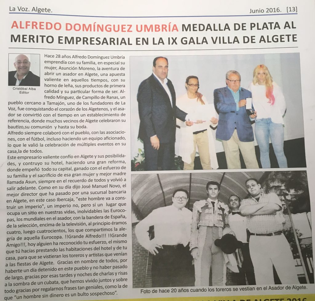 Artículo Periódico Algete