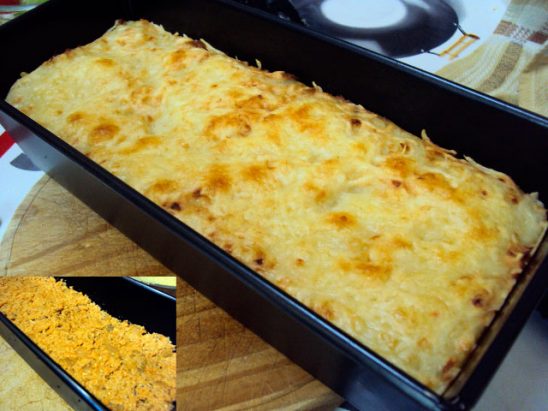 Pastel de berenjena y patata.