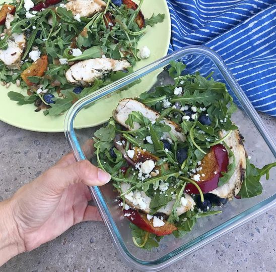 Ensalada de pollo y albaricoque