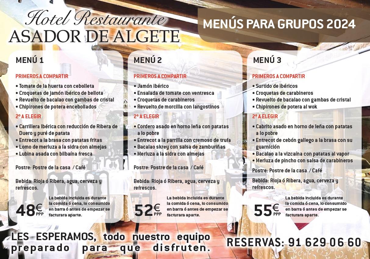 Menú para Grupos 2024